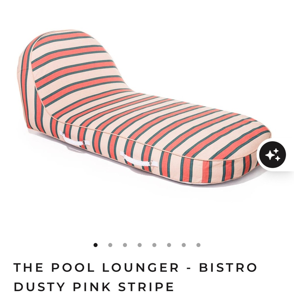 Business & Pleasure Co Striped Pink and Green Pool Lounger New in box